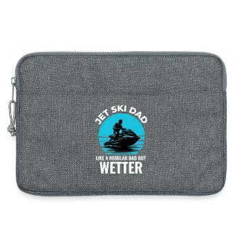 Funny Jet Ski Dad Lake Life Summer - Laptop bag 13" - heather grey - Front