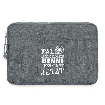 Vorname Benni - Laptoptasche 13" - Grau meliert - Vorne