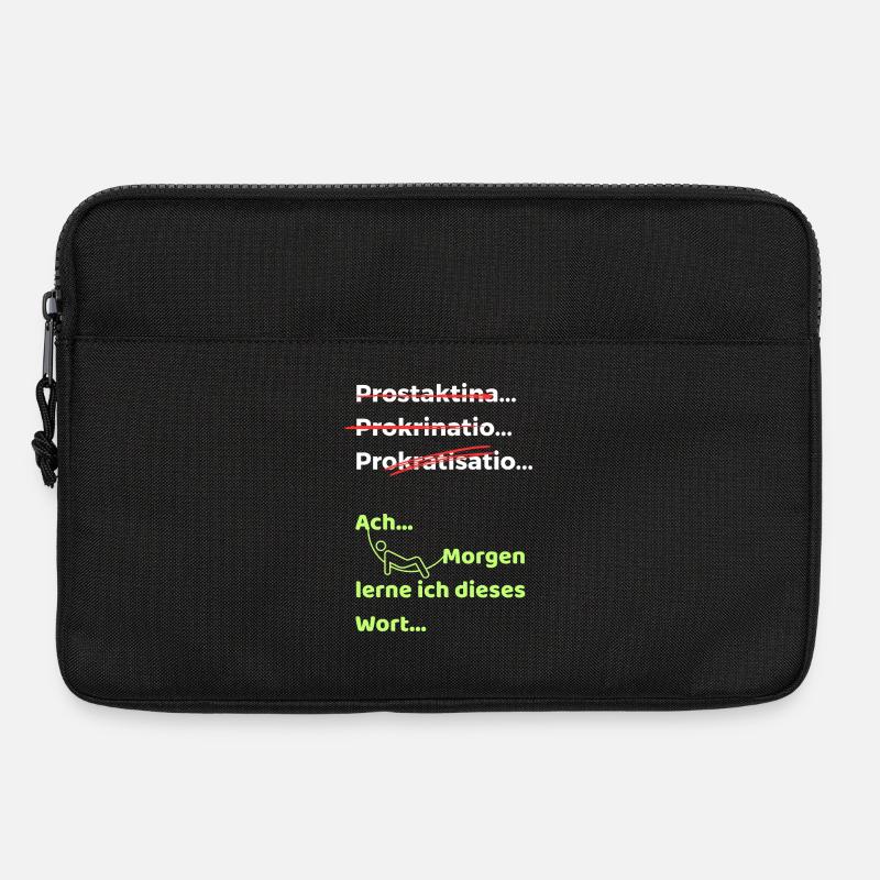 Procrastination Joke Funny Saying Hammock - Laptop bag 13" - black