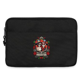 Dia De Los Muertos Crânes Crâne Homme Femme - Sacoche pour ordinateur portable 13 pouces - noir - Devant