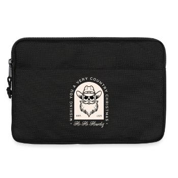 Weihnachten Cowboy wünscht Weihnachtsmann Schädel gruseligen Western - Laptoptasche 13" - Schwarz - Vorne