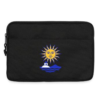 Greece Sun: Sun, Water, Chapel - Laptop bag 13" - black - Front
