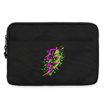 Éclair cosmique vibrant en néon - Sacoche pour ordinateur portable 13 pouces - noir - Devant