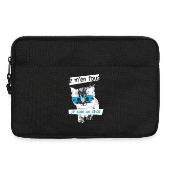 Cat Humor Geek Cute Funny Phrase - Laptop bag 13" - black - Front
