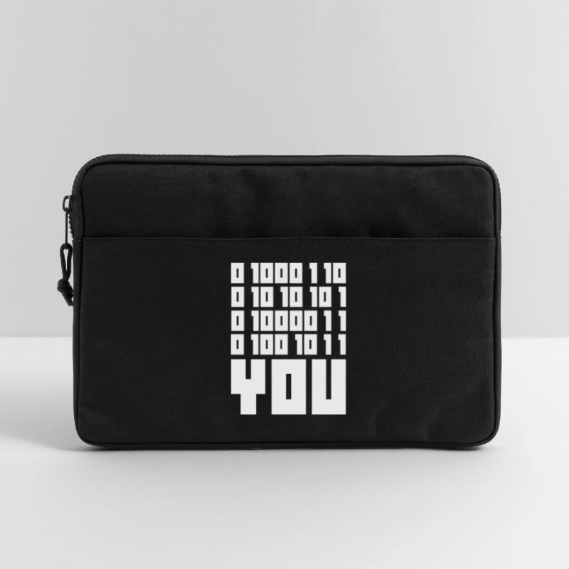 Binary Code F**k YOU – Geek Code & Nerd Humo Laptop bag 13"