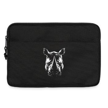 Nashorn weiß - Laptoptasche 13" - Schwarz - Vorne