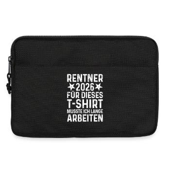 Rentner 2026 Shirt - Laptoptasche 13" - Schwarz - Vorne