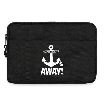 AWAY Marine Anker – Marine Muster - Laptoptasche 13" - Schwarz - Vorne