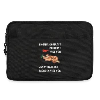 En fait, j’avais beaucoup à faire aujourd’hui. - Sacoche pour ordinateur portable 13 pouces - noir - Devant