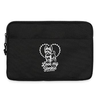 Yorkie Liebesmotiv Herz - Laptoptasche 13" - Schwarz - Vorne