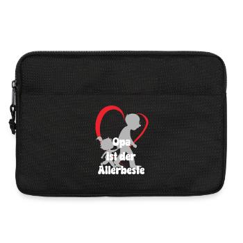 Papy est le meilleur grand-père avec petite-fille - Sacoche pour ordinateur portable 13 pouces - noir - Devant