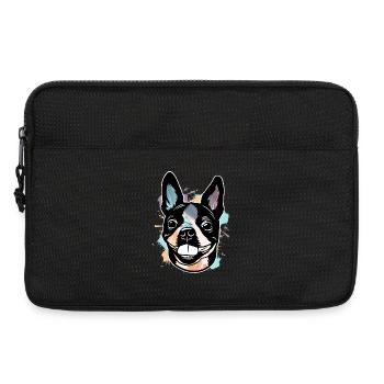Boston Terrier - Laptop bag 13" - black - Front