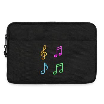 Neon Sheet Music – Music Vibes - Laptop bag 13" - black - Front