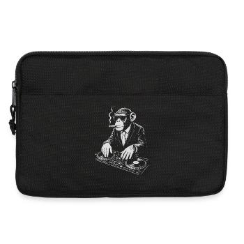 DJ Monkey in Suit spielt Musik - Laptoptasche 13" - Schwarz - Vorne