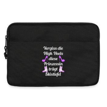 La princesse porte des chaussures de ski – Ski Saying Women - Sacoche pour ordinateur portable 13 pouces - noir - Devant