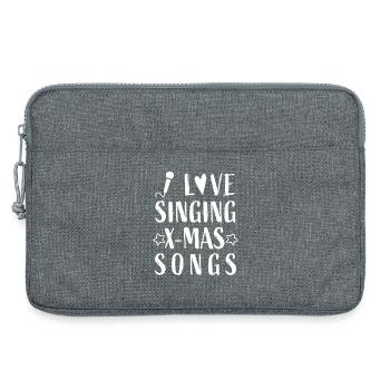 I love singing X-mas Songs - Christmas Weihnachten - Laptoptasche 13" - Grau meliert - Vorne
