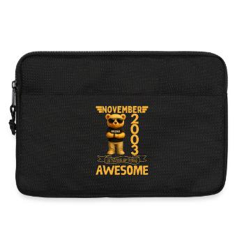 November 2003, 22 Years of Being Awesome - Laptop bag 13" - black - Front