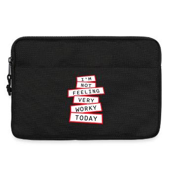Je ne me sens pas très worky aujourd’hui Faul Arbeit humour - Sacoche pour ordinateur portable 13 pouces - noir - Devant