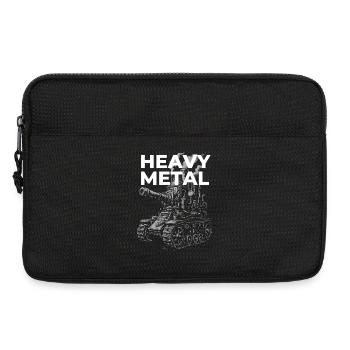 Bauplan für Schwermetall-Panzer - Laptoptasche 13" - Schwarz - Vorne