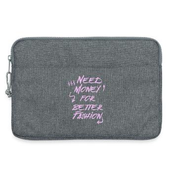 Besoin d’argent pour une meilleure mode – Sweat à capuche tendance - Sacoche pour ordinateur portable 13 pouces - gris chiné - Devant