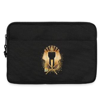 Kunstvolle Darstellung einer ägyptischen Maske - Laptoptasche 13" - Schwarz - Vorne