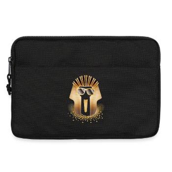 Pharaon cool avec des lunettes de soleil – Motif amusant - Sacoche pour ordinateur portable 13 pouces - noir - Devant