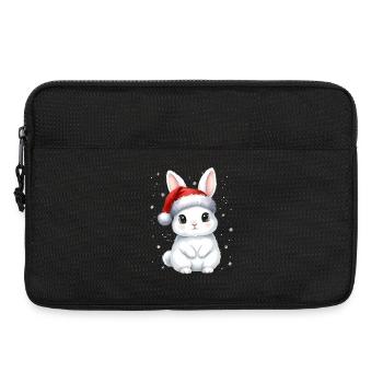 Weihnachten Niedliches Weihnachtshäschen  - Laptoptasche 13" - Schwarz - Vorne