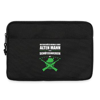 Gift for Old Man in the Shooting Club | Retro - Laptop bag 13" - black - Front