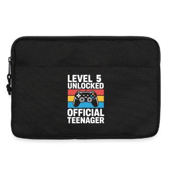 Anniversaire de joueur de niveau 5 débloqué - Sacoche pour ordinateur portable 13 pouces - noir - Devant