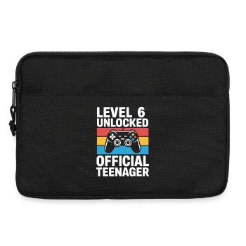 Level 6th Unlocked Birthday Gamer Birthday - Laptop bag 13" - black - Front