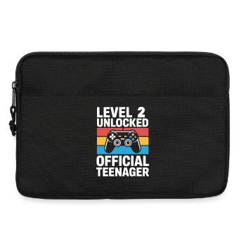 Level 2 Unlocked Birthday Gamer - Laptop bag 13" - black - Front