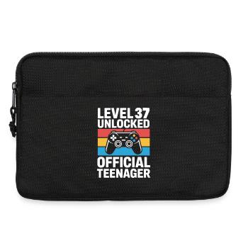 Level37 Freigeschalteter Teenager Retro - Laptoptasche 13" - Schwarz - Vorne