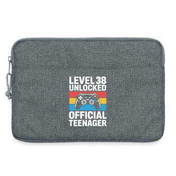 Adolescent débloqué niveau 38 - Sacoche pour ordinateur portable 13 pouces - gris chiné - Devant