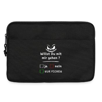 Willst Du mit mir gehen? ja nein nur ... - Laptoptasche 13" - Schwarz - Vorne