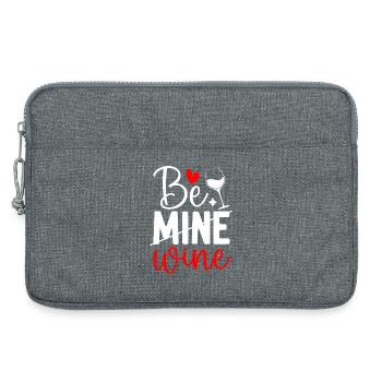 Witziges Be Mine Wine Valentinstag Wein Liebhaber - Laptoptasche 13" - Grau meliert - Vorne