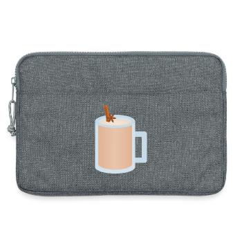 Chai Latte Mug Illustration - Laptop bag 13" - heather grey - Front