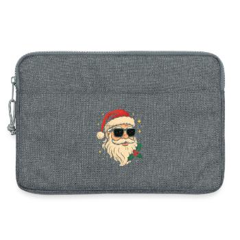 Lunettes de soleil Cool pour le Père Noël rétro vintage - Sacoche pour ordinateur portable 13 pouces - gris chiné - Devant