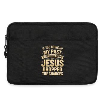 Jesus ließ die Anklage fallen, Tee - Laptoptasche 13" - Schwarz - Vorne