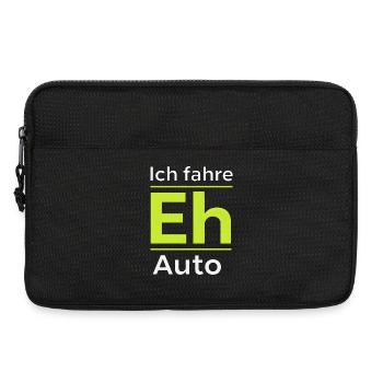 E-car Funny sayings about e-mobility Electric car - Laptop bag 13" - black - Front