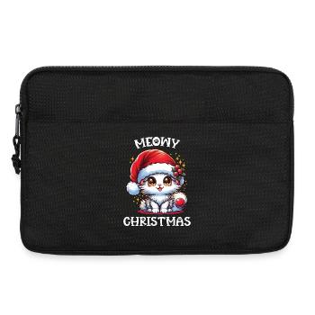 Meowy Christmas Kitty - Laptop bag 13" - black - Front
