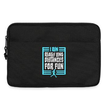 Je cours de très longues distances pour un marathon amusant - Sacoche pour ordinateur portable 13 pouces - noir - Devant