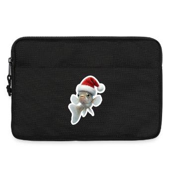 Salutations de Noël Poisson Guppy Bouillonnant - Sacoche pour ordinateur portable 13 pouces - noir - Devant