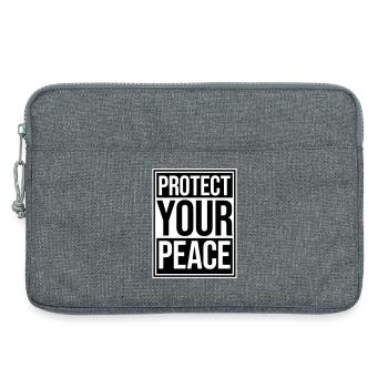 Protect Your Peace Mentale Gesundheit Achtsamkeit - Laptoptasche 13" - Grau meliert - Vorne