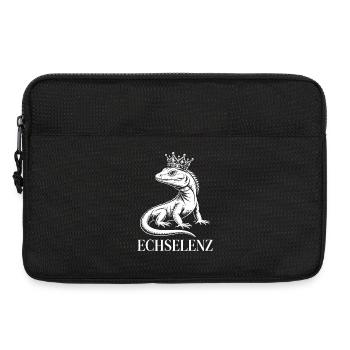 Echselenz Lustige Echse - Laptoptasche 13" - Schwarz - Vorne