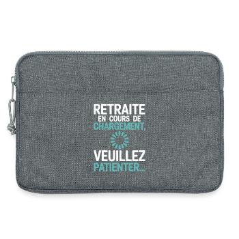 Retreat Loading – Senior Humor - Laptop bag 13" - heather grey - Front