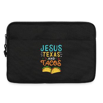Jésus, Texas et Tacos : graphique drôle du Sud - Sacoche pour ordinateur portable 13 pouces - noir - Devant