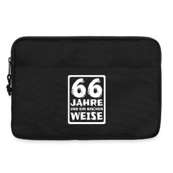 Spruch 66 - Laptoptasche 13" - Schwarz - Vorne