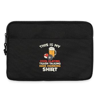 Retro Pool Playing Trash Talking Beer Drinking Art - Laptoptasche 13" - Schwarz - Vorne