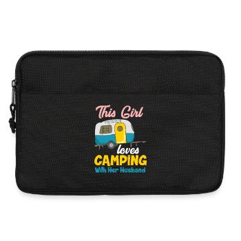 Cette fille adore camper avec son mari Designs - Sacoche pour ordinateur portable 13 pouces - noir - Devant