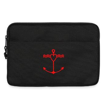 Heart Anchor Nautical Symbolism Dear Friends - Laptop bag 13" - black - Front